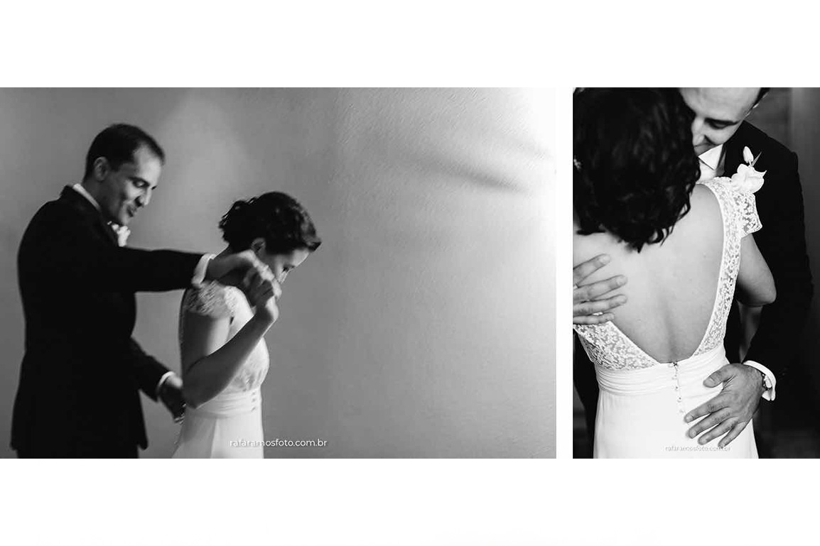 Noivos no casamento Casa Bovero