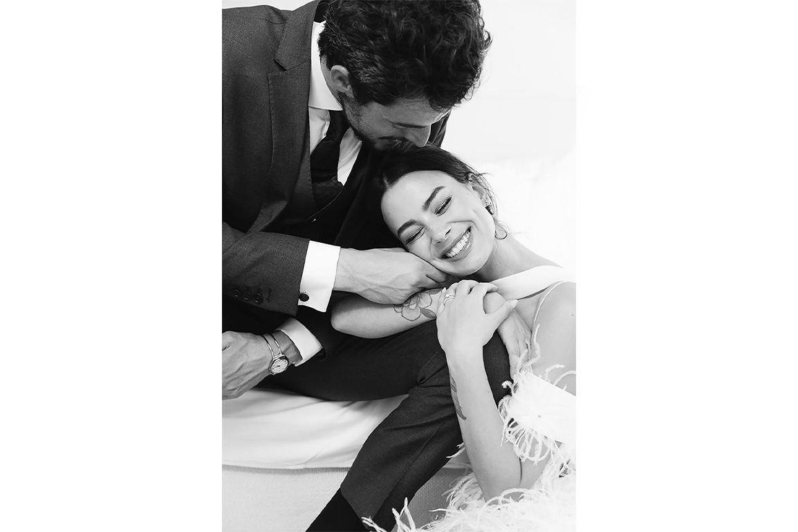 Retrato noivos no casamento no parador renata