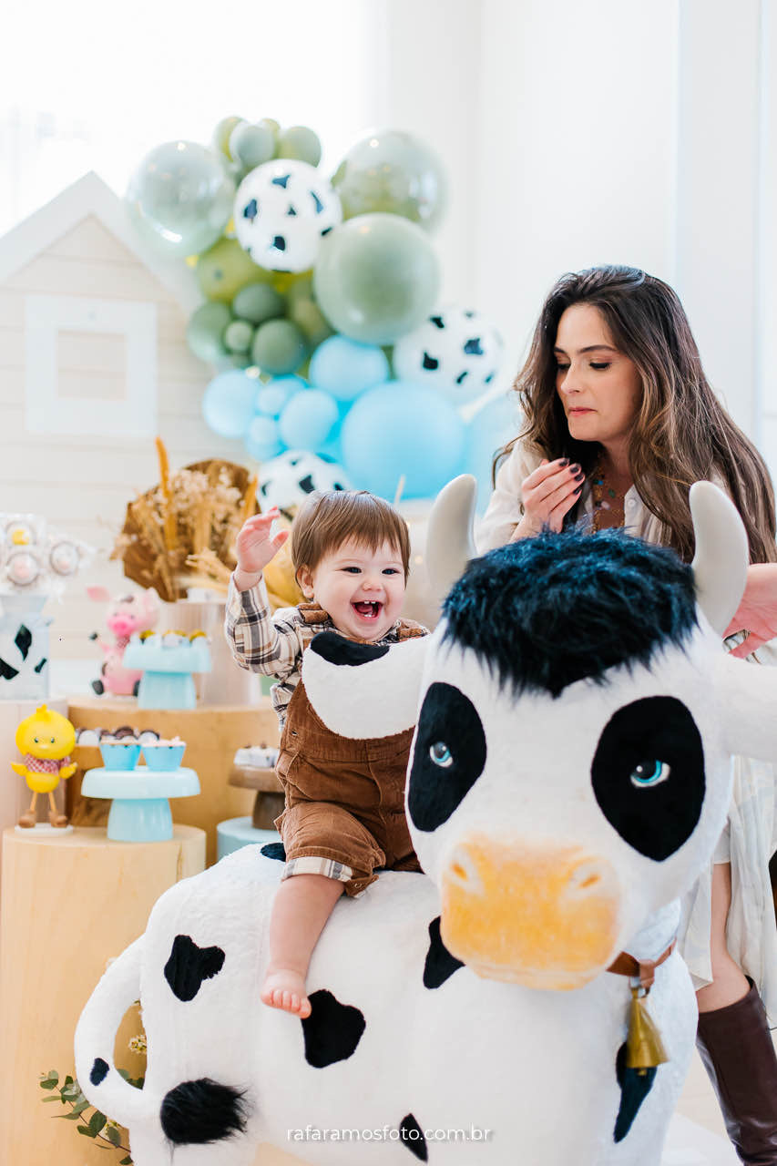  festa de 1 ano em casa tema fazendinha pelo fotografo de aniversario na vila romana