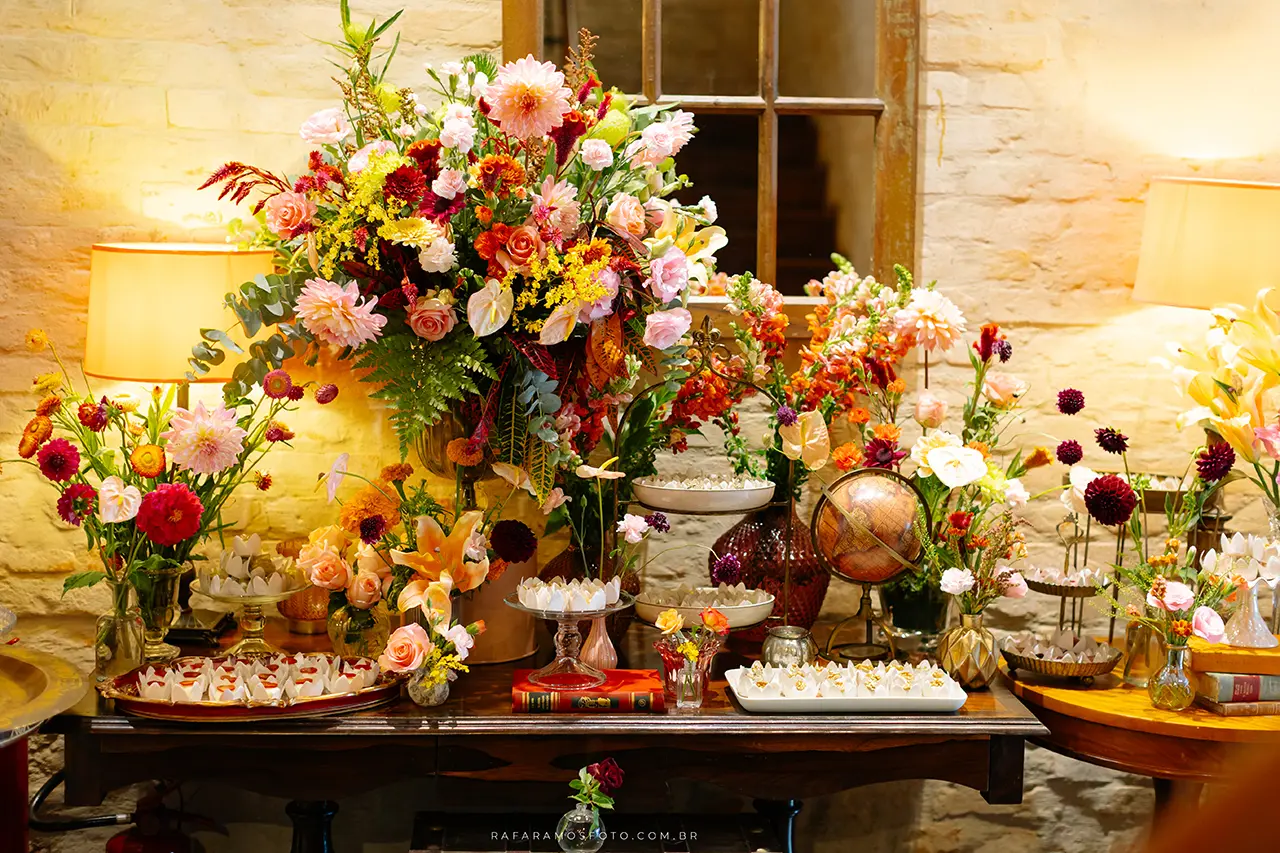 Decoração elegante do casamento intimista em São Paulo