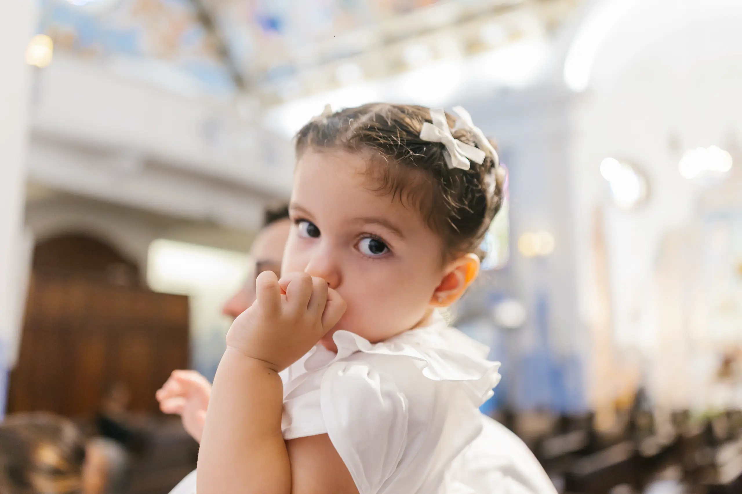 Família reunida ao final do batizado na Igreja Nossa Senhora do Brasil