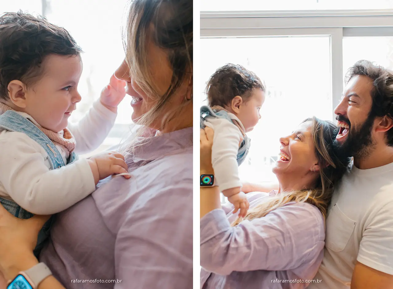 Ensaio documental de família em São Paulo — momento real e espontâneo do dia a dia